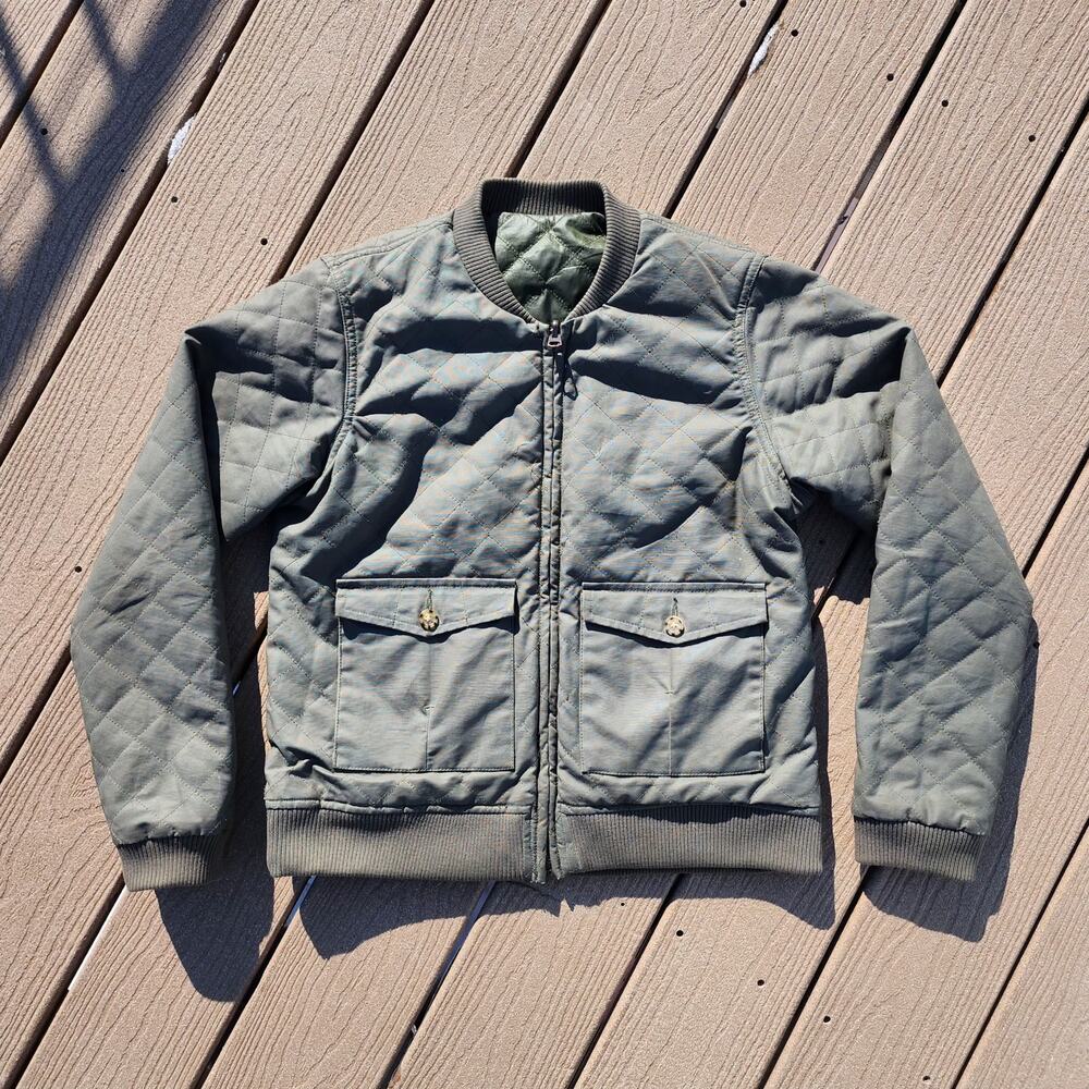 Womens Burton WB London Reversable Green Bomber Jacket Size Medium